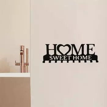 Потрясающий настенный держатель ключей из 1 предмета! Прекрасный предмет декора для вашего дома.. Держите ключи под рукой с помощью этого креативного крючка спереди. M чёрный