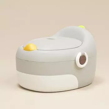 Сиденье для унитаза для обучения пользованию горшком для малышей, мальчиков и девочек, переносной, брызгозащищенный, легкоочищаемый, разделительный горшок для путешествий серый