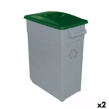 Poubelle Recyclage Denox 65 L Vert (2 Units) TU