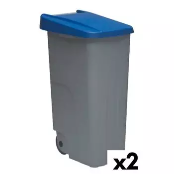 Poubelle Roulettes Denox 85 L Bleu 58 X 41 X 76 Cm TU