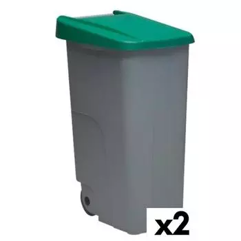Poubelle Roulettes Denox 85 L Vert 58 X 41 X 76 Cm TU