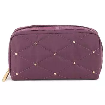 Pouch 6511 RECTANGULAR COSMETIC HB73 WINE QUILT STUDS [LeSportsac] [Item]