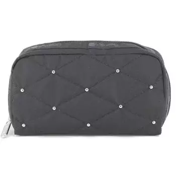 Pouch 6511 RECTANGULAR COSMETIC HB74 BLACK QUILT STUDS [LeSportsac] [Item]