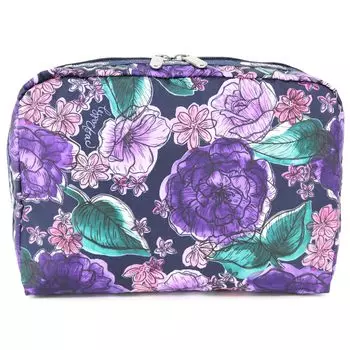 Pouch 7121 EXTRA LARGE RECTANGULAR COSMETIC HB54 PAINTED BLOOMS NAVY [LeSportsac] [Item]