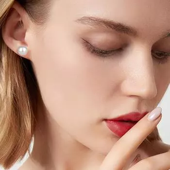 Poulisa 8 мм жемчужные серьги-гвоздики для женщин 925 пробы стерлингового серебра S925 серьги-гвоздики гипоаллергенные завинчивающиеся серьги-кольца ювелирные изделия