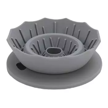 Pour Over Coffee Dripper Food Grade Silicone Folding Portable Hand Brewed Coffee Filter Gray серый