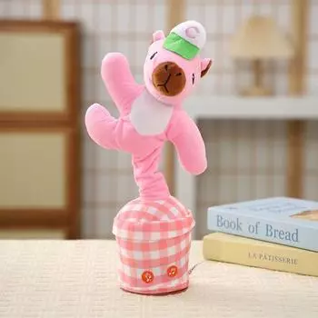 Поющая электронная игрушка Shake Dancer Dolphin Talking Plush Toys Подарок на день рождения розовый