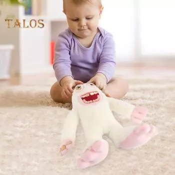 Поющая плюшевая кукла, мягкие игровые персонажи, милый хор, плюшевая игрушка, музыкальные стили, мягкая подушка, обнимающийся подарок для детей и фанатов белый