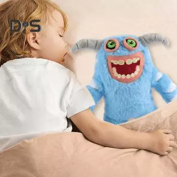 Поющая плюшевая кукла, мягкие игровые персонажи, милый хор, плюшевая игрушка, музыкальные стили, мягкая подушка, обнимающийся подарок для детей и фанатов белый