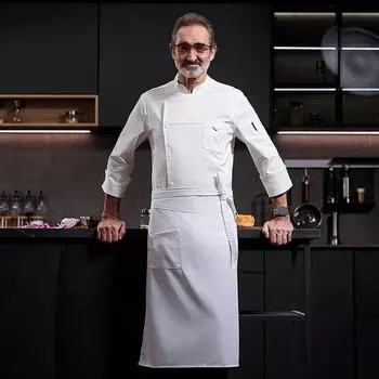 Поварской халат осень-зима с длинным рукавом для пищевой промышленности ресторана выпечки кулинарии M
