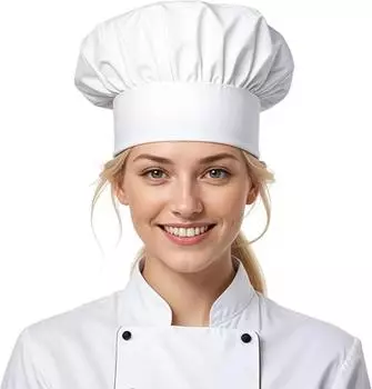 Поварской колпак для взрослых, поварской колпак для женщин, кухонные принадлежности унисекс для взрослых, эластичный регулируемый кухонный колпак для выпечки, кулинарный колпак для мужчин и женщин. белый
