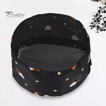 Поварской колпак унисекс для кухни, колпак для ресторана отеля, колпак повара с хорошей воздухопроницаемостью, полый сетчатый верх, рабочая кепка официанта, колпак для повара, мастерская, заводская кепка D