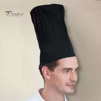 Поварской колпак унисекс кухонный колпак для отеля ресторана поварской колпак плиссированный дизайн однотонный рабочий колпак официанта поварской колпак топпер вино красного