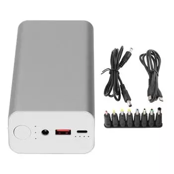Power Bank PD Fast Charge 65W 30000mAh Большая емкость Корпус из алюминиевого сплава Интерфейс DC Портативный