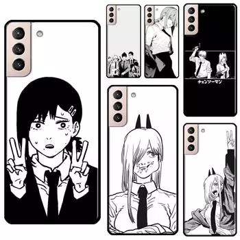 Power Chainsaw man Case For Samsung Galaxy S21 Ultra S20 FE S8 S9 S10 Note 10 Plus Note 20 S22 Ultra Cover Galaxy S8