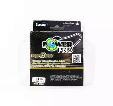 Power Pro Super 8 Slick Spectra Line, 15 фунтов на 150 ярдов, коричневый (0381) коричневый