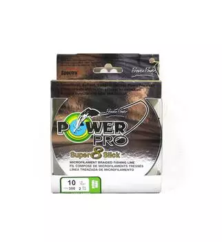 Power Pro Super 8 Slick Spectra Line 10 фунтов на 300 ярдов, зеленый (0695) зелёный