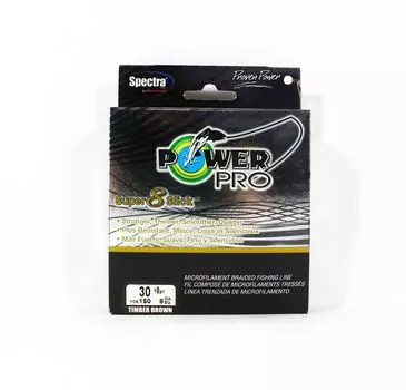 Power Pro Super 8 Slick Spectra Line, 30 фунтов на 150 ярдов, коричневый (0404) коричневый