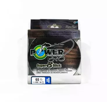 Power Pro Super 8 Slick Spectra Line 65 фунтов на 300 ярдов, синий (0275) синий