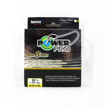 Power Pro Super 8 Slick Spectra Line 65 фунтов на 300 ярдов, желтый (0039) жёлтый