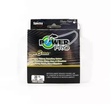 Power Pro Super 8 Slick Spectra Line 20 фунтов на 150 ярдов коричневого цвета (0398) коричневый