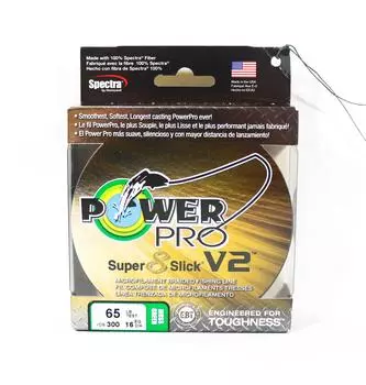 Power Pro Super 8 Slick Version 2 Spectra Line, 65 фунтов x 300 ярдов, зеленый (8707) зелёный