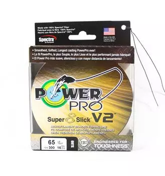 Power Pro Super 8 Slick Version 2 Spectra Line, 65 фунтов, 300 ярдов, оникс (8714) оникс
