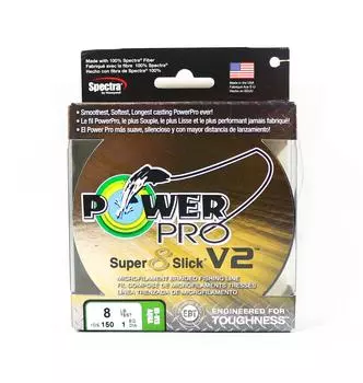 Power Pro Super 8 Slick Version 2 Spectra Line 8 фунтов на 150 ярдов цвета морской волны (7533) цвет морской волны