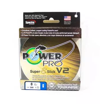 Power Pro Super 8 Slick Version 2 Spectra Line 8 фунтов на 300 ярдов синего (7564) синий