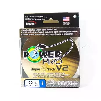 Power Pro Super 8 Slick Version 2 Spectra Line 20 фунтов на 150 ярдов синий (8004)