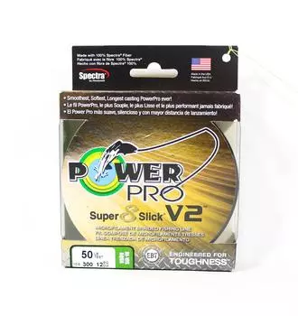 Power Pro Super 8 Slick Version 2 Spectra Line 50 фунтов на 300 ярдов цвета морской волны (8530) цвет морской волны