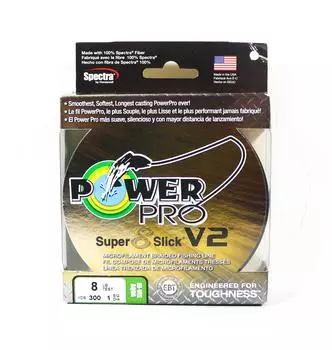 Power Pro Super 8 Slick Version 2 Spectra Line 8 фунтов на 300 ярдов цвета морской волны (7571) цвет морской волны