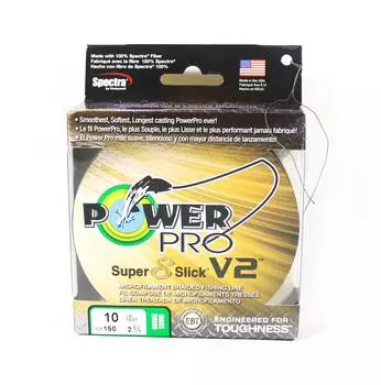 POWER PRO Super 8 Slick Version 2 Spectra Line 10 фунтов x 150 ярдов, зеленый (7700) зелёный