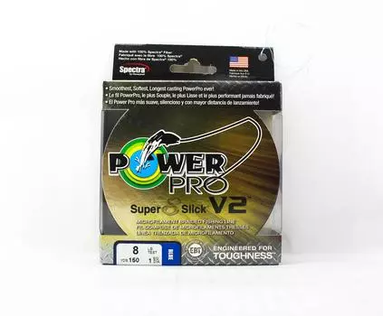 Power Pro Super 8 Slick Version 2 Spectra Line 8 фунтов на 150 ярдов Синий (7526) синий