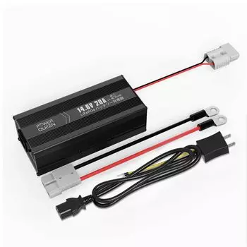 Power Queen 12V20A литий-железо-фосфатное зарядное устройство с разъемом Anderson Зарядное устройство LiFePO4 со светодиодным индикатором Функция множественной защиты