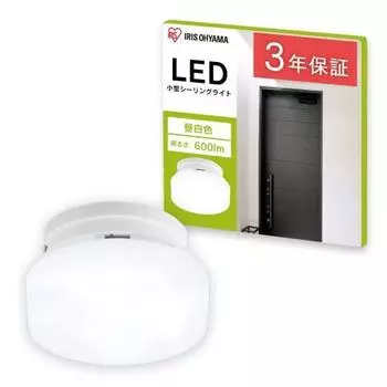 [Power Saving Measures/Lighting Industry Association Member] IRIS OHYAMA Small Ceiling Light for Entrance, Washroom, Toilet, Corridor, Storage Room, 6