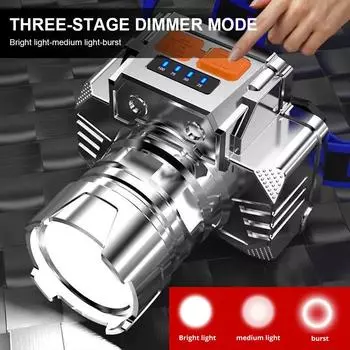 Powerful LED Headlamp USB Fast Charging Headlight Outdoor Waterproof Head Lamp Built-in Battery Powered Head Flashlight