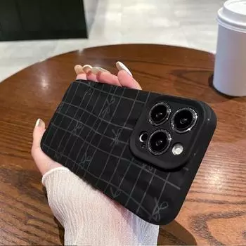 Поверхностные морщины и неровности Чехол для мобильного телефона с бантом и принтом Защитный матовый чехол из ТПУ Мягкий силиконовый чехол iPhone 7 чёрный