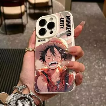 Поверхностные морщины и неровности чехол для телефона с рисунком Луффи защитный матовый чехол из ТПУ мягкий силиконовый чехол iPhone 7 чёрный