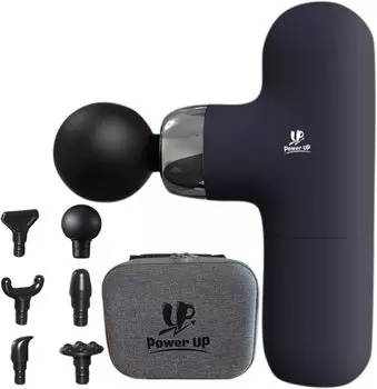 POWERUP Fascia Release Gun Handy Gun Mini мощная вибрация 6 типов насадок Самый быстрый 3000 перезаряжаемый Комплект для хранения в комплекте Удобный