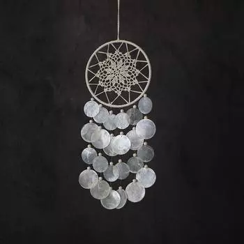 Повесьте на окно украшение ручной работы на день рождения из ракушек подвеска ловец снов домашний декор колокольчики из ракушек белый