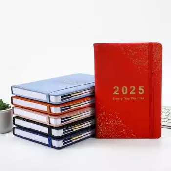 Повестка дня Планировщик офисных работ Годовой график 365 дней Эффективность Блокнот Школьные принадлежности зелёный