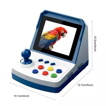 POWKIDDY A6 Plus Ретро портативная игровая консоль с более чем 1000 классических игр Портативный игровой плеер с 3D белый/синий