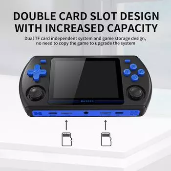 Powkiddy Handheld Game 3,5-дюймовый IPS-экран высокой четкости Игровая консоль с открытым исходным кодом 64-битный 3D-симулятор 64GB разноцветный