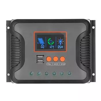 PowMr PWM контроллер солнечного заряда 60A 12V 24V 36V 48V 2 USB порта регулируемый ЖК-дисплей AGM Gel Floo