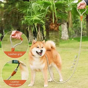 Поводки для домашних животных Поводок для собак Светоотражающий поводок Прочный поводок для собак Светоотражающий для маленьких и средних собак Удобная мягкая ручка 0.8CM 1.5M оранжевый