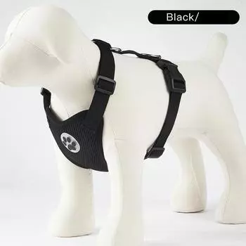 Поводок 1шт нагрудный ремень товары для кошек и собак ошейник дышащая сетчатая ткань автомобильный поводок для собак на заднее сиденье для прогулок товары для животных XS чёрный