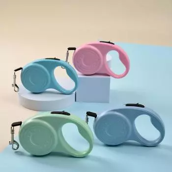 Поводок для домашних собак, 3 м, 5 м, выдвижной нейлоновый тяговый канат для маленьких средних собак, автоматический поводок для щенков и кошек, удлиненный пояс для прогулок на открытом воздухе для чихуахуа 3m розовый