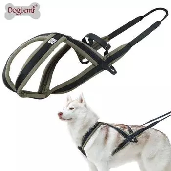 Поводок для домашних животных Дышащий освежающий ремень для груди для собак Ошейник для прогулок с защитой от износа Поводок для прогулок с защитой от потери M армия зеленый