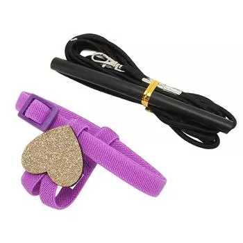 Поводок для домашних животных и птиц, эластичный, регулируемый, легкий, с ремешками для попугаев и летающих птиц с милым сердечком M